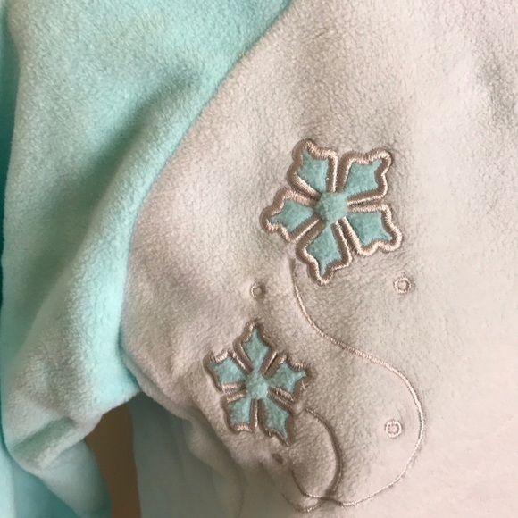 Columbia Girls Youth 18/20 Blue Snowflake Fleece Jacket - Picture 2 of 6